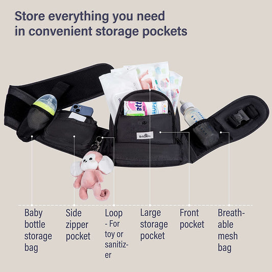 Baby Hip Seat Carrier, Toddler Carrier for Child Infant with Adjustable Long Waistband, Various Pockets, and Ergonomic No-Slipped Seat Perfect for 8-66lbs All-seasons